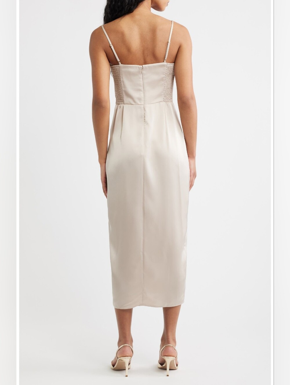 NWT Amanda Uprichard "Lyra" Structured Bustier Bodice Satin Pencil Dress -Sz Med - Picture 4 of 6